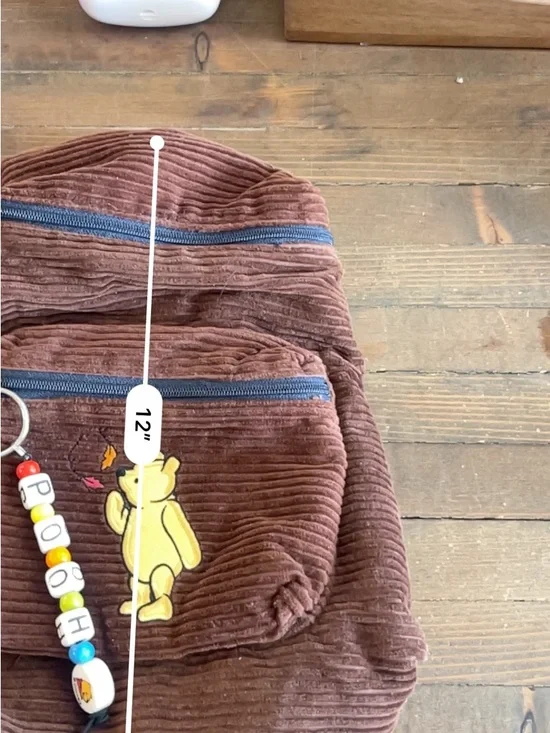 Vintage Disney Winnie the Pooh Corduroy Mini Backpack - Picture 3 of 5